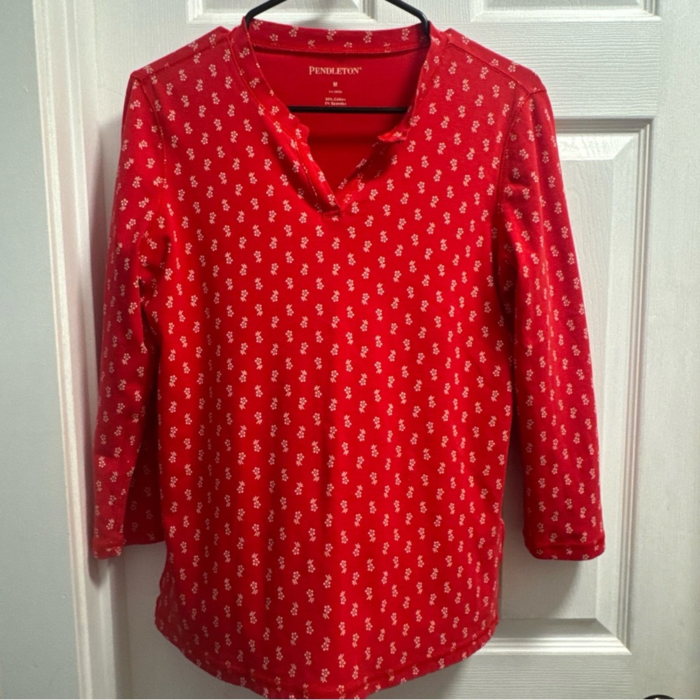 Pendleton Red Floral Long Sleeve Shirt